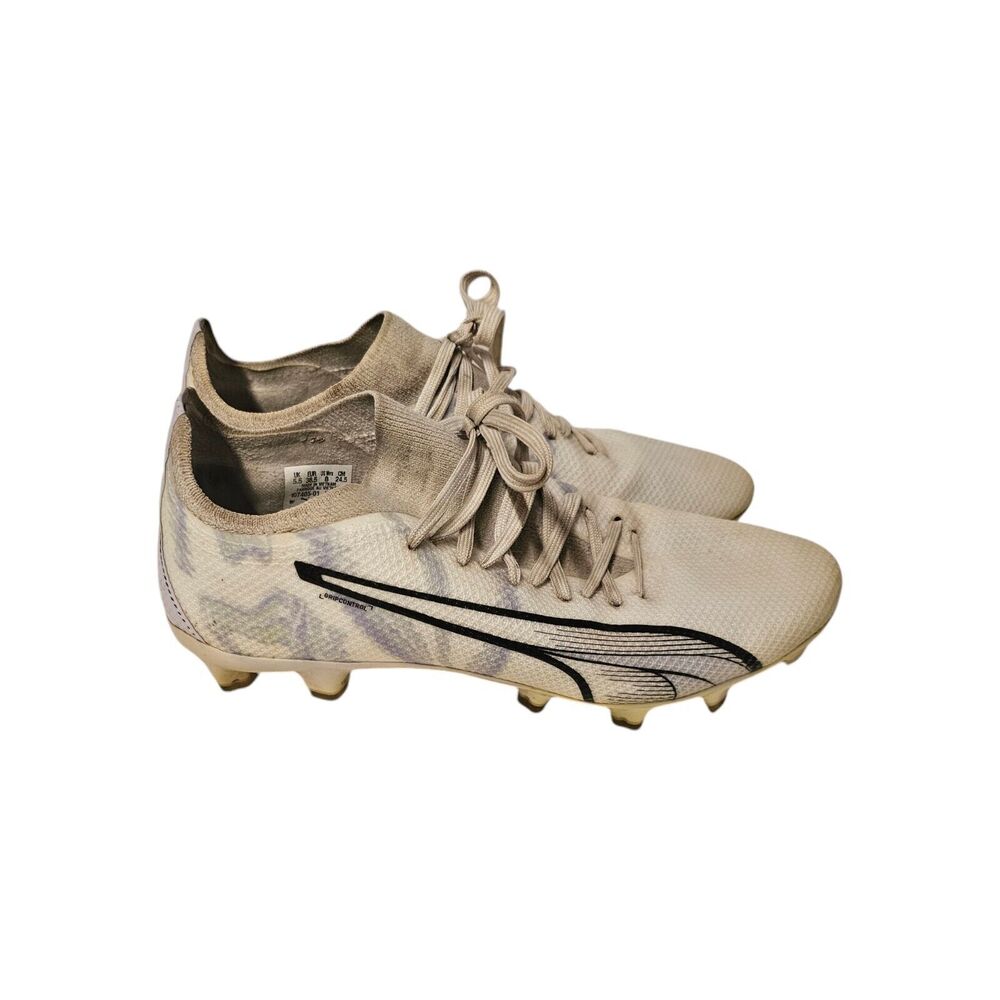 Puma  Ultra Match Brilliance FG AG White Soccer Cleats 107405-01 Size‎ 5.5